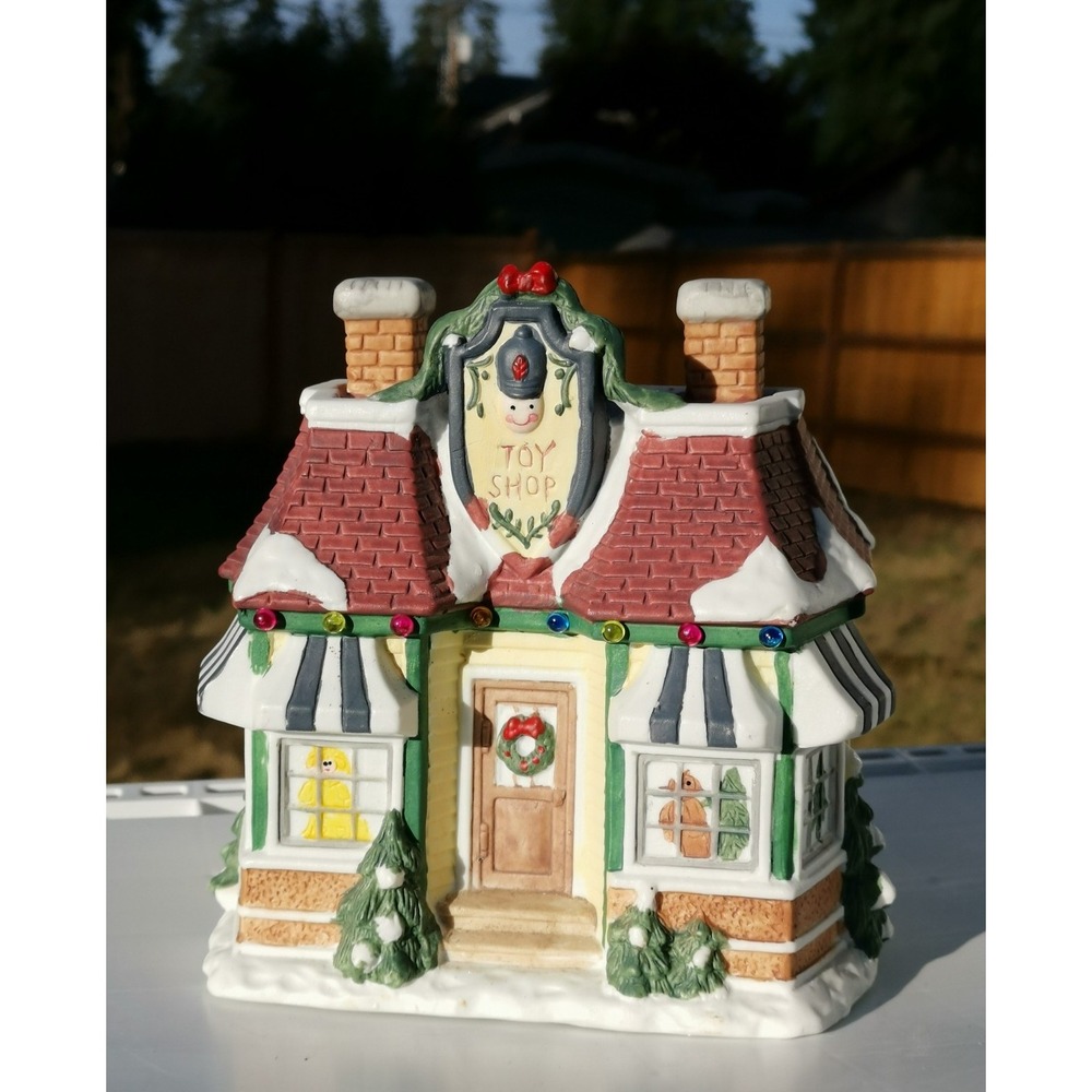 Saint Nicholas Square Illuminated Hand Painted Porcelain Toy Shop